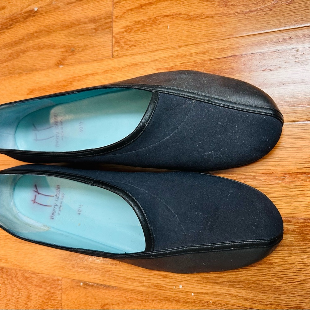 Thierry Rabotin Black Slip-On Flats Size 40.5
